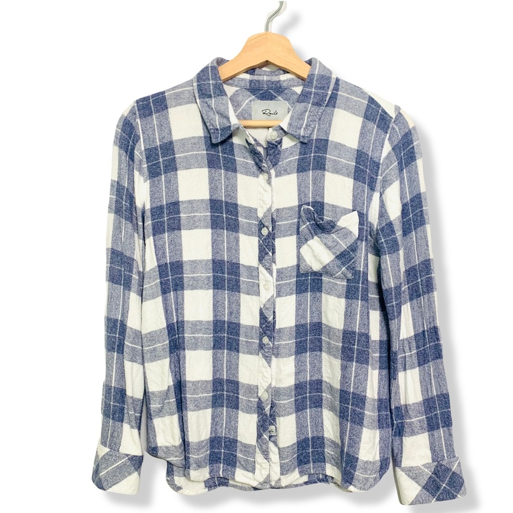 Rails Hunter River Melange Plaid Button Down Shirt Size Small Flannel Gorpcore